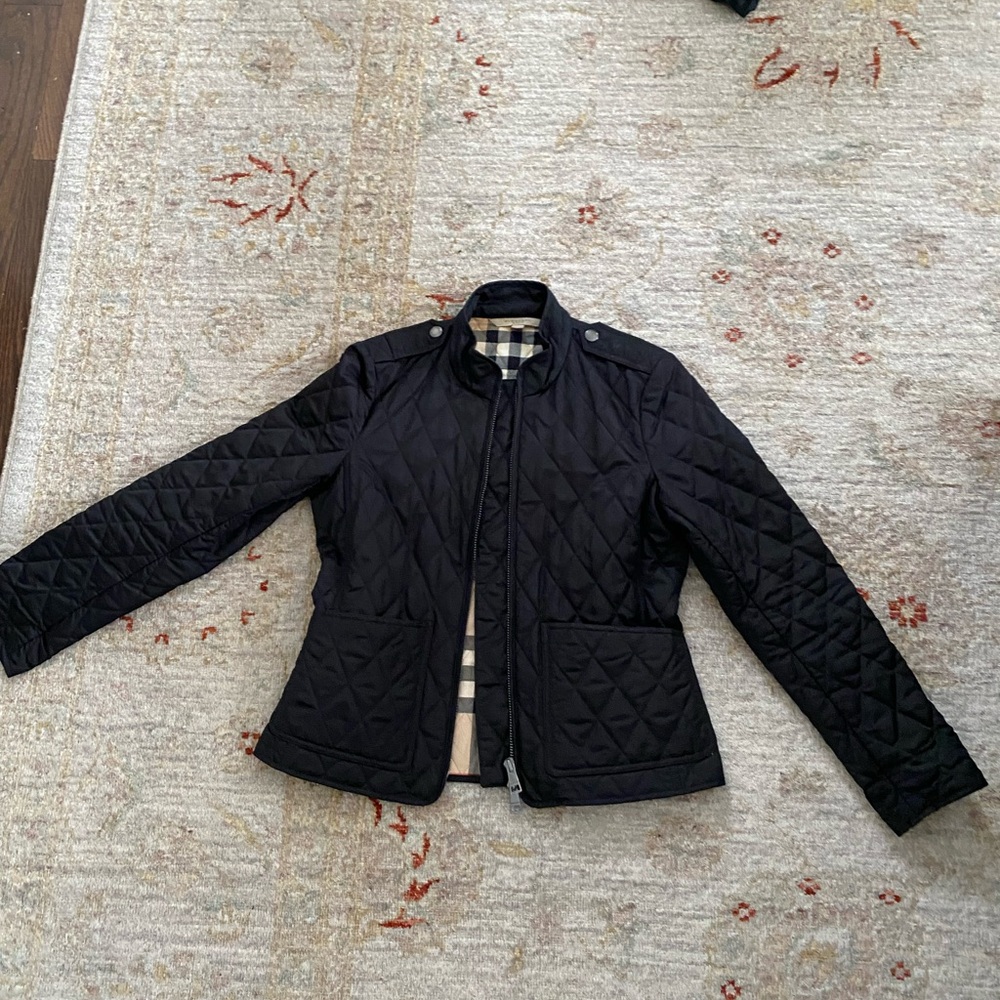 Burberry Black Quilted Black Jacket